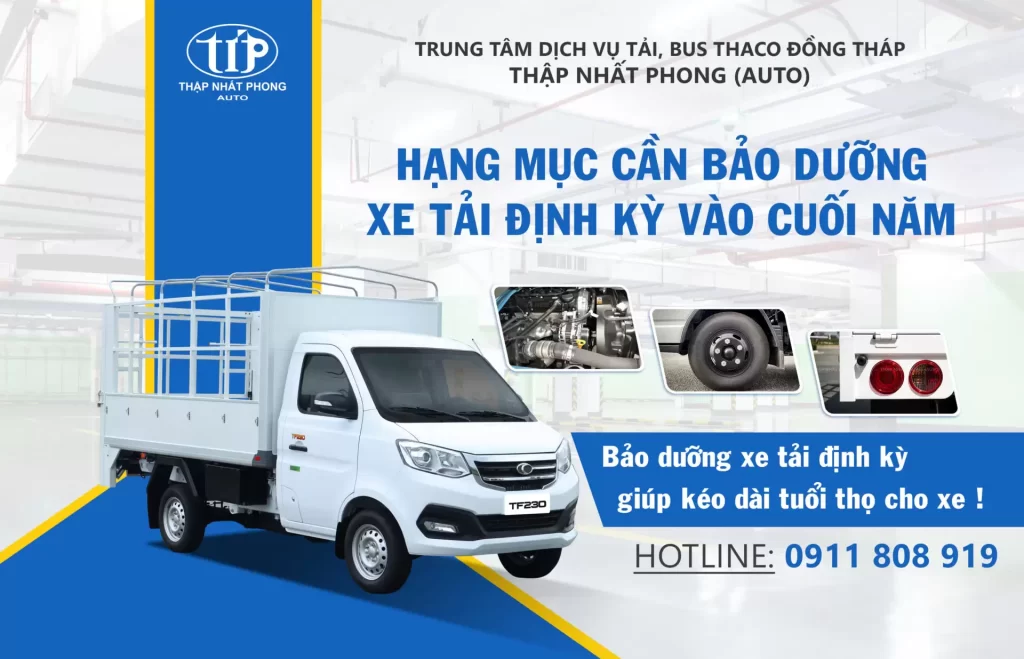 Các hạng mục bảo dưỡng xe tải, bus cuối năm