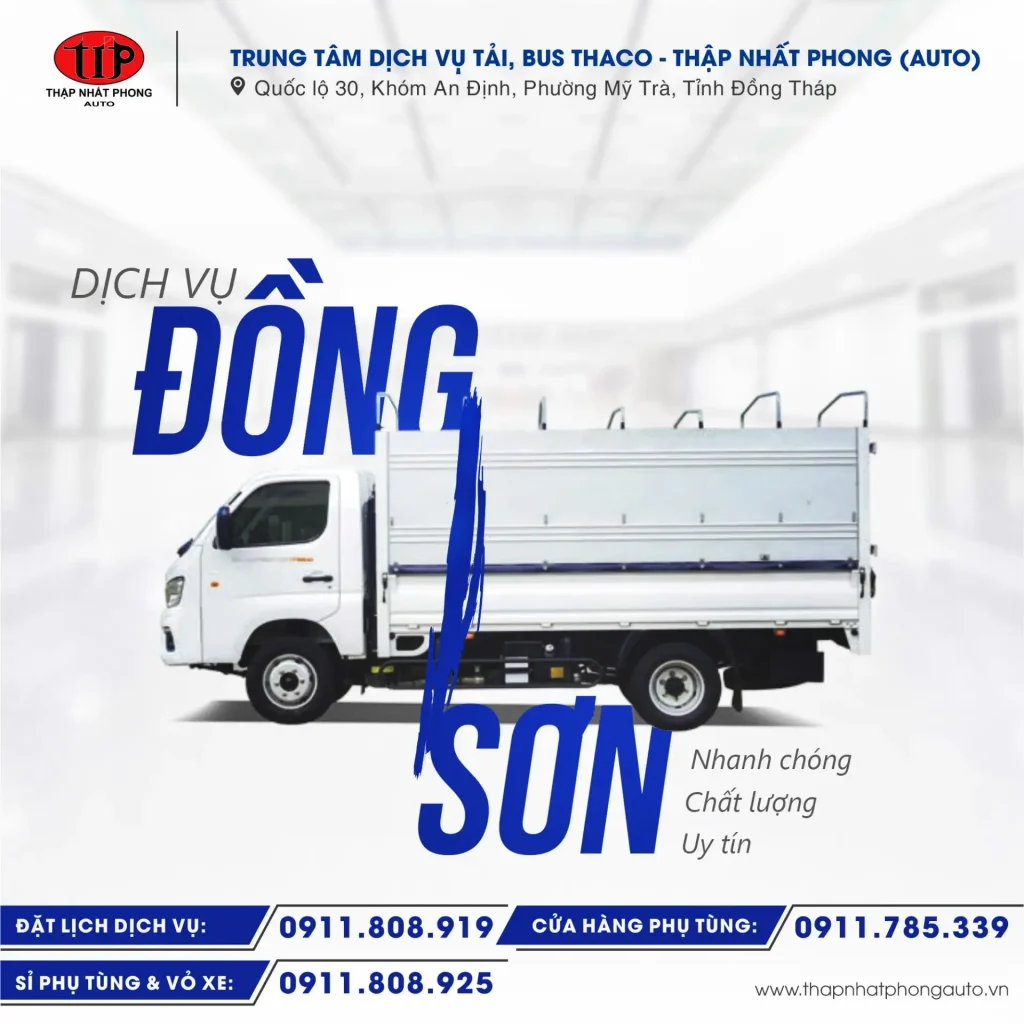 Cuối năm là thời điểm lý tưởng để đồng sơn xe tải nhằm làm mới diện mạo, bảo vệ xe trước Tết